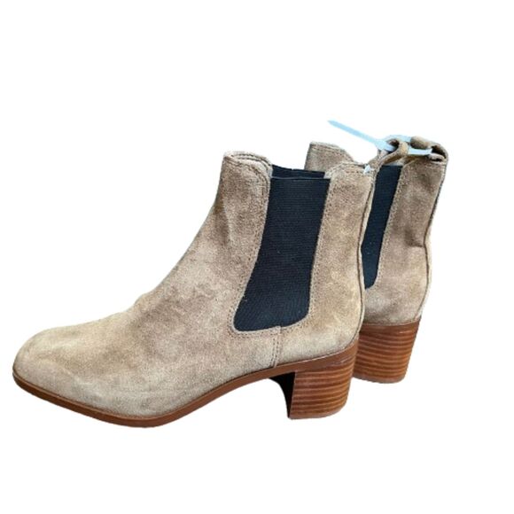 Steve Madden Womens Brown Suede Leather Chelsea Block Heel Boots Size 8M - Picture 1 of 5